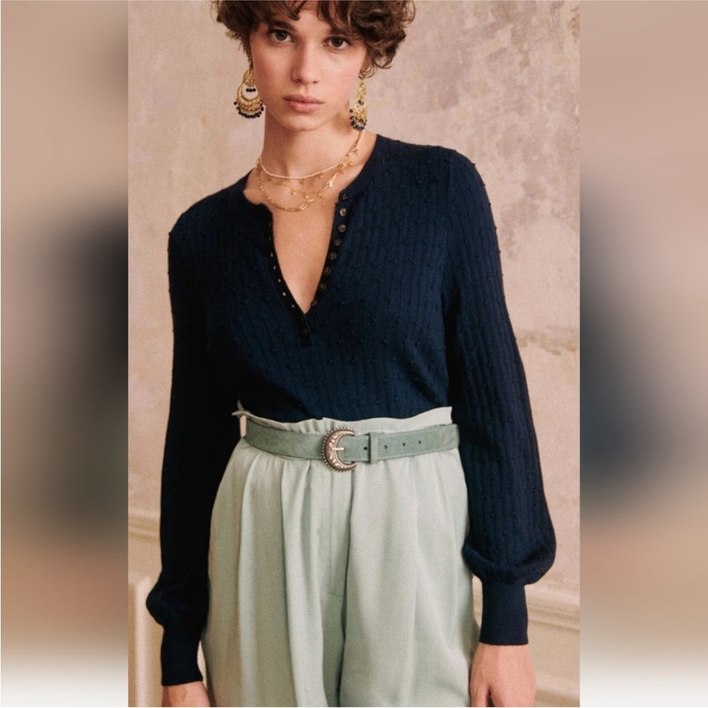 Sezane Zoe jumper XXS navy